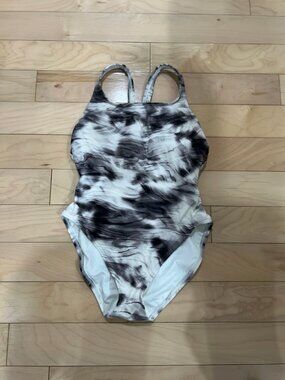 Women one piece marble bathing suit